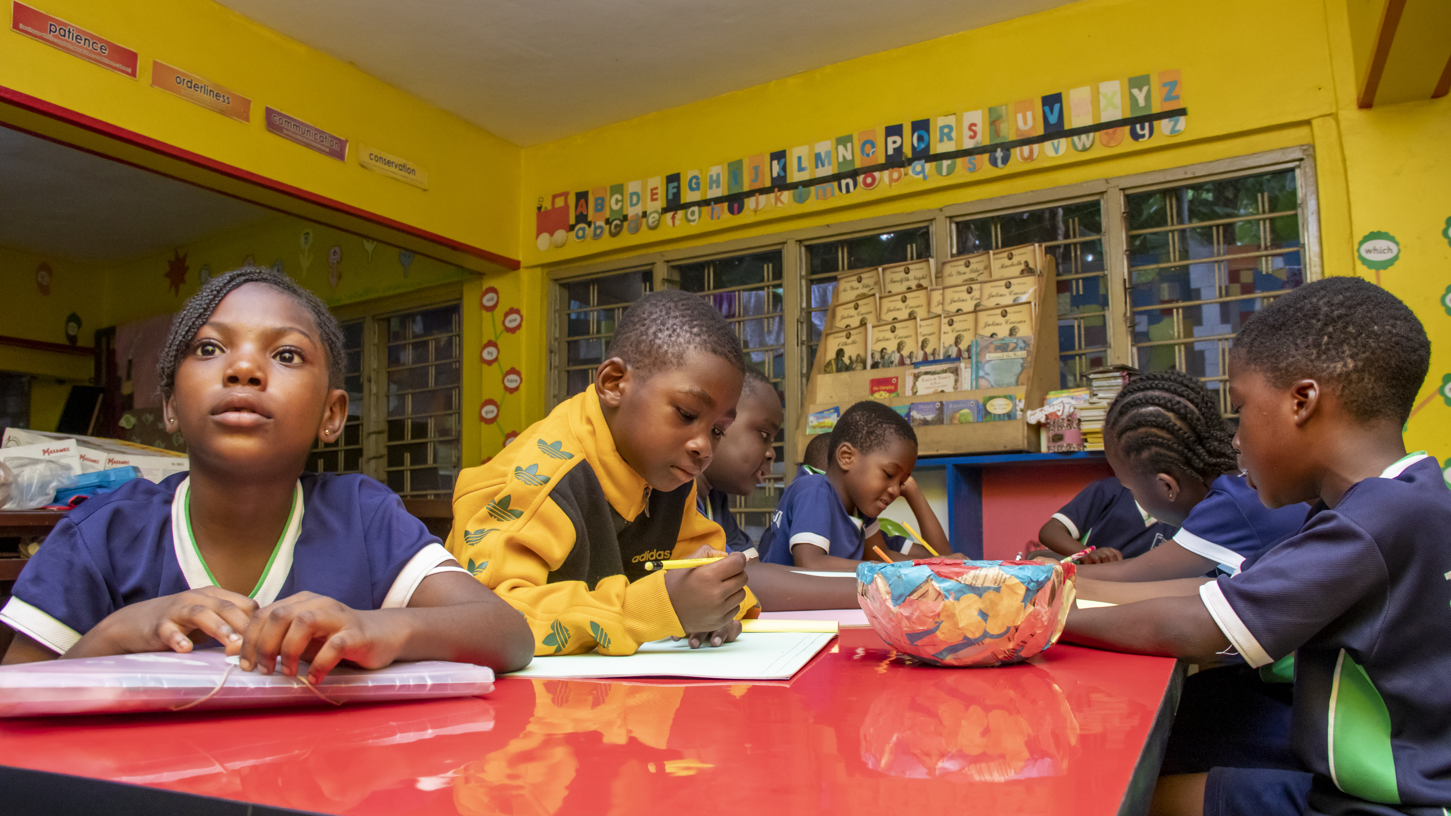 Students and teacher learning together at Jack and Jill School
